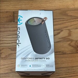 speck GEMTONES Infinity Go Portable Speaker - Charcoal